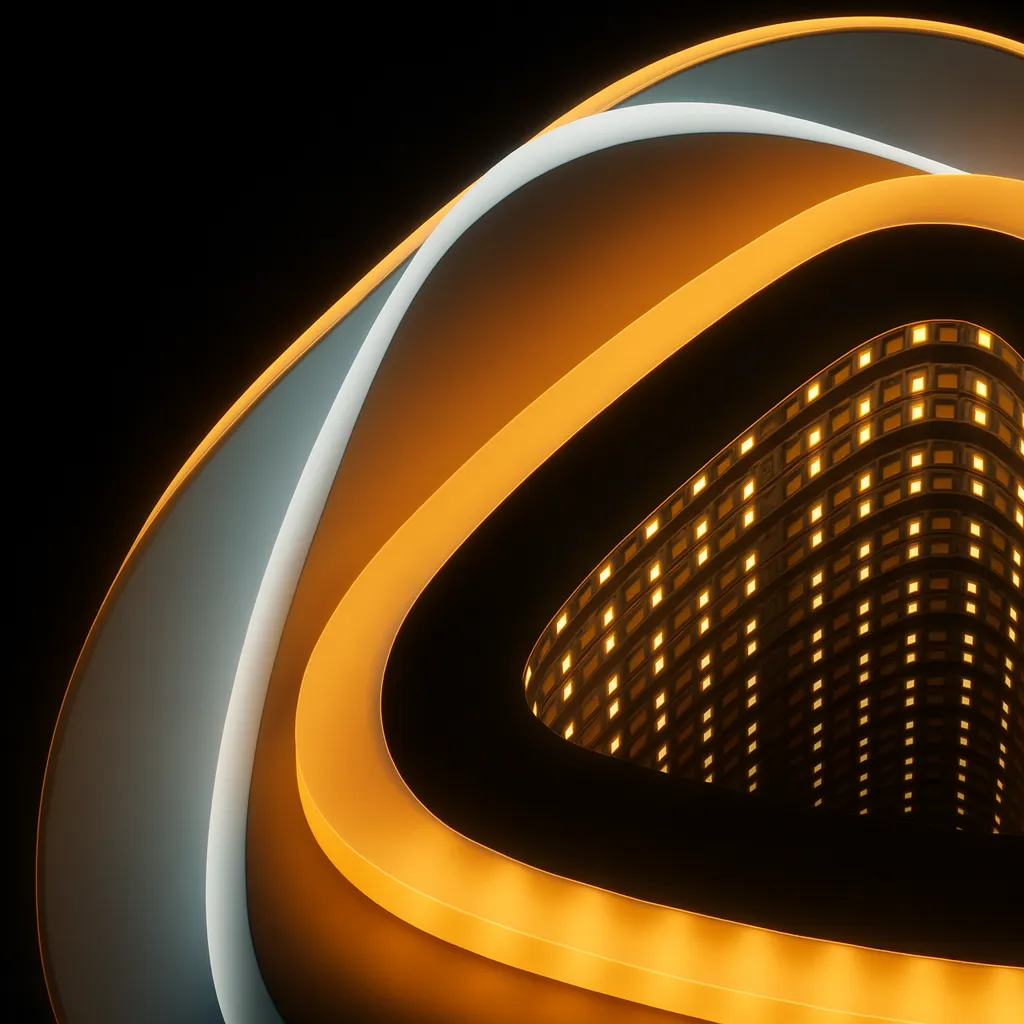 Alessandro Design Nexa Triangle lustra LED 39W alba 3D reglabila