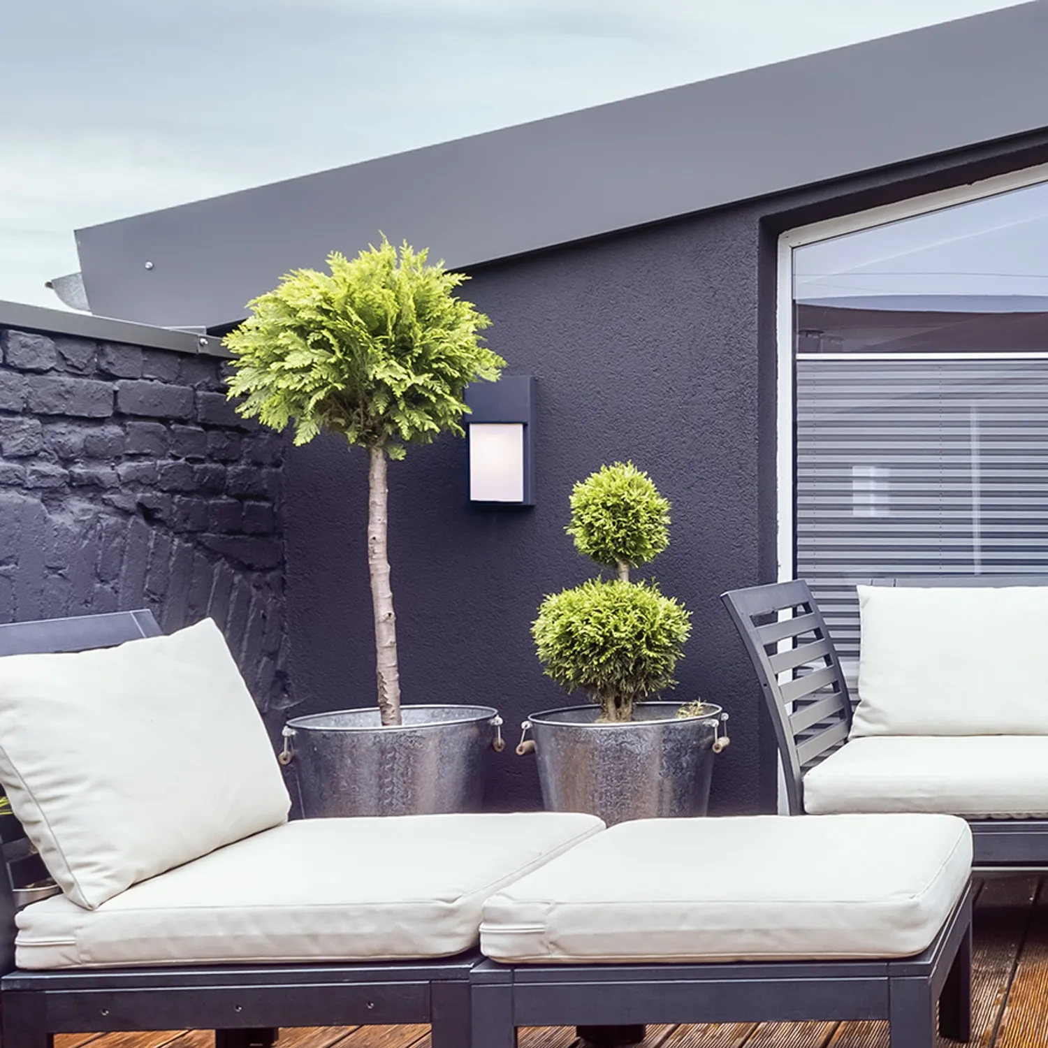 Rendl Chicago aplica exterior antracit E27