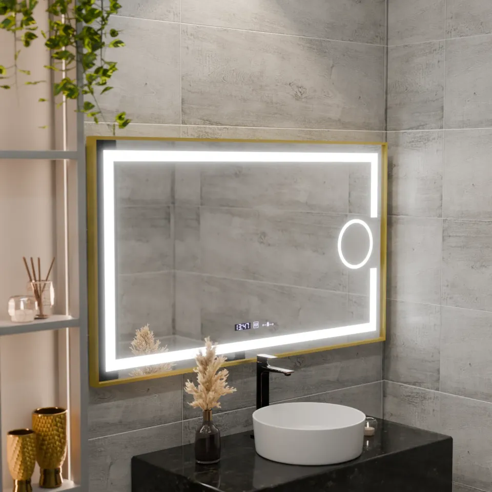 Alessandro Design Marcello oglinda LED 110x65cm rama aurie
