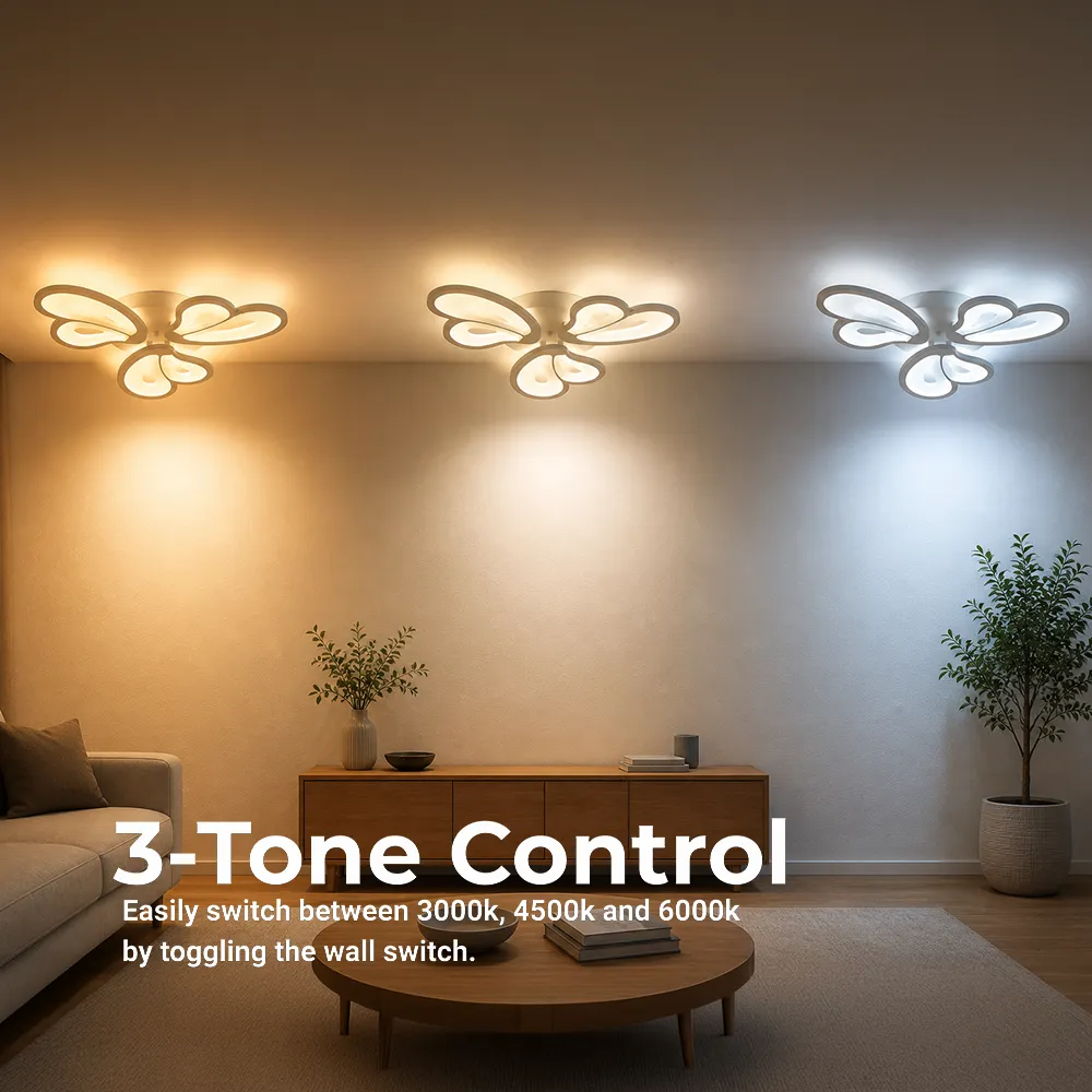 Alessandro Design Blossom lustra LED 40W alba cu telecomanda