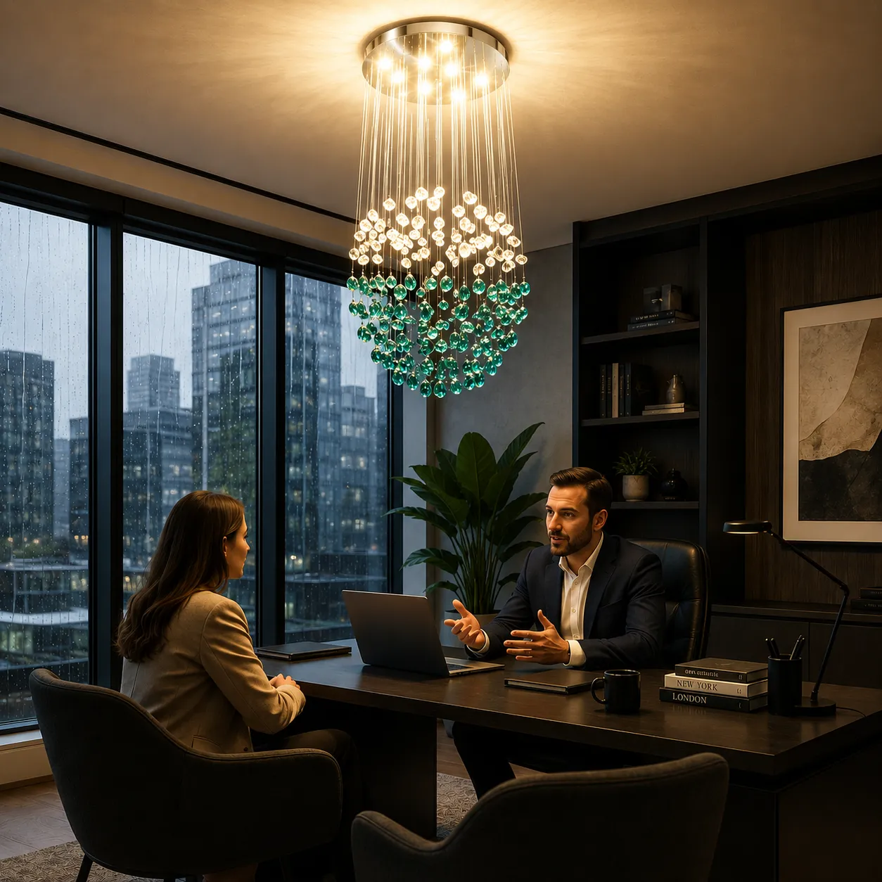 Alessandro Design OSKEMEN Magno candelabru LED verde 56W