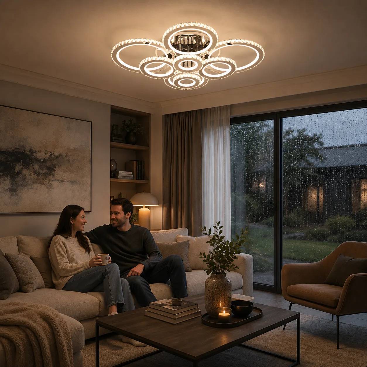 Alessandro Design Nova Rotonda lustra LED 239W RGB crom