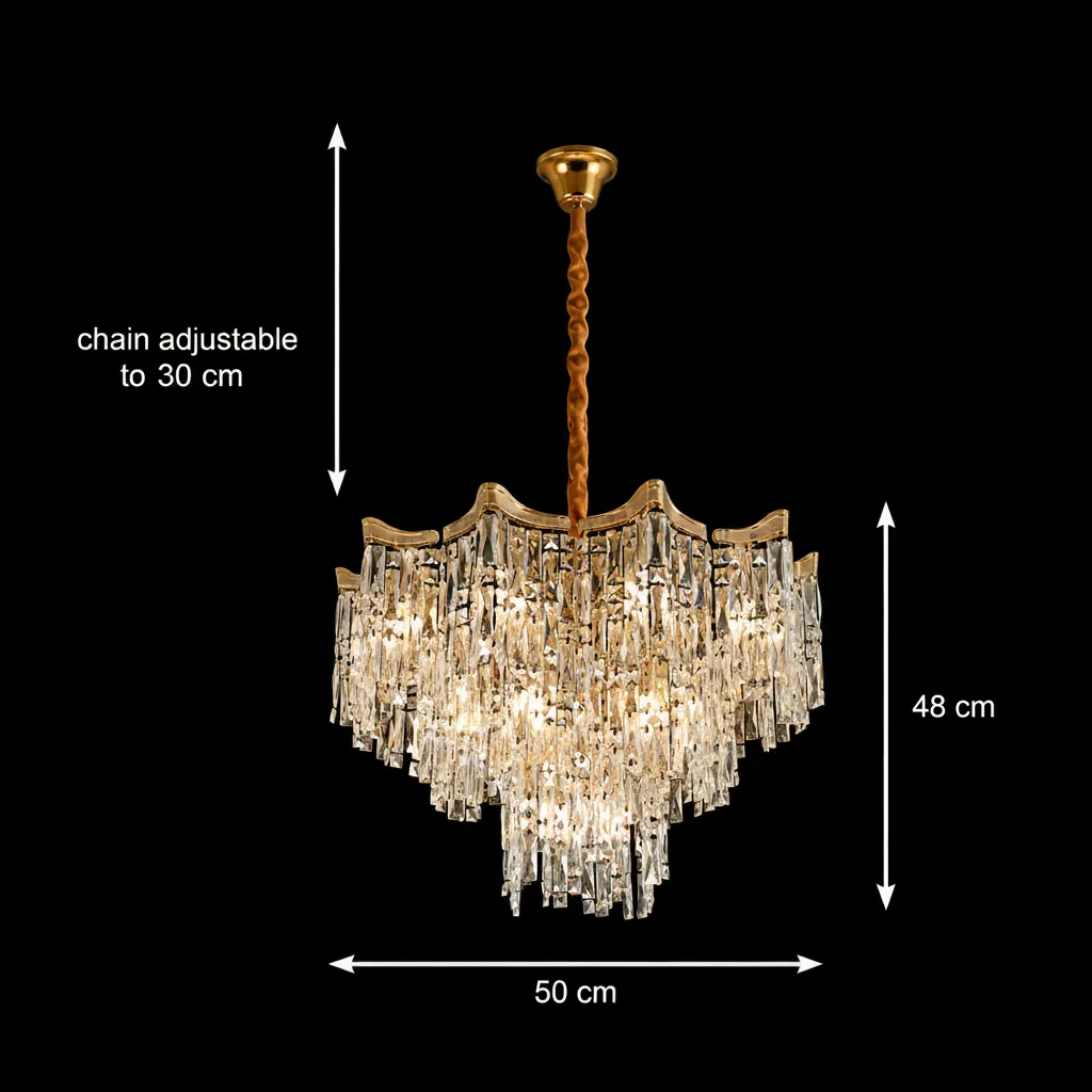 Alessandro Design Vetra Eleganza 9xE14 candelabru cristal auriu