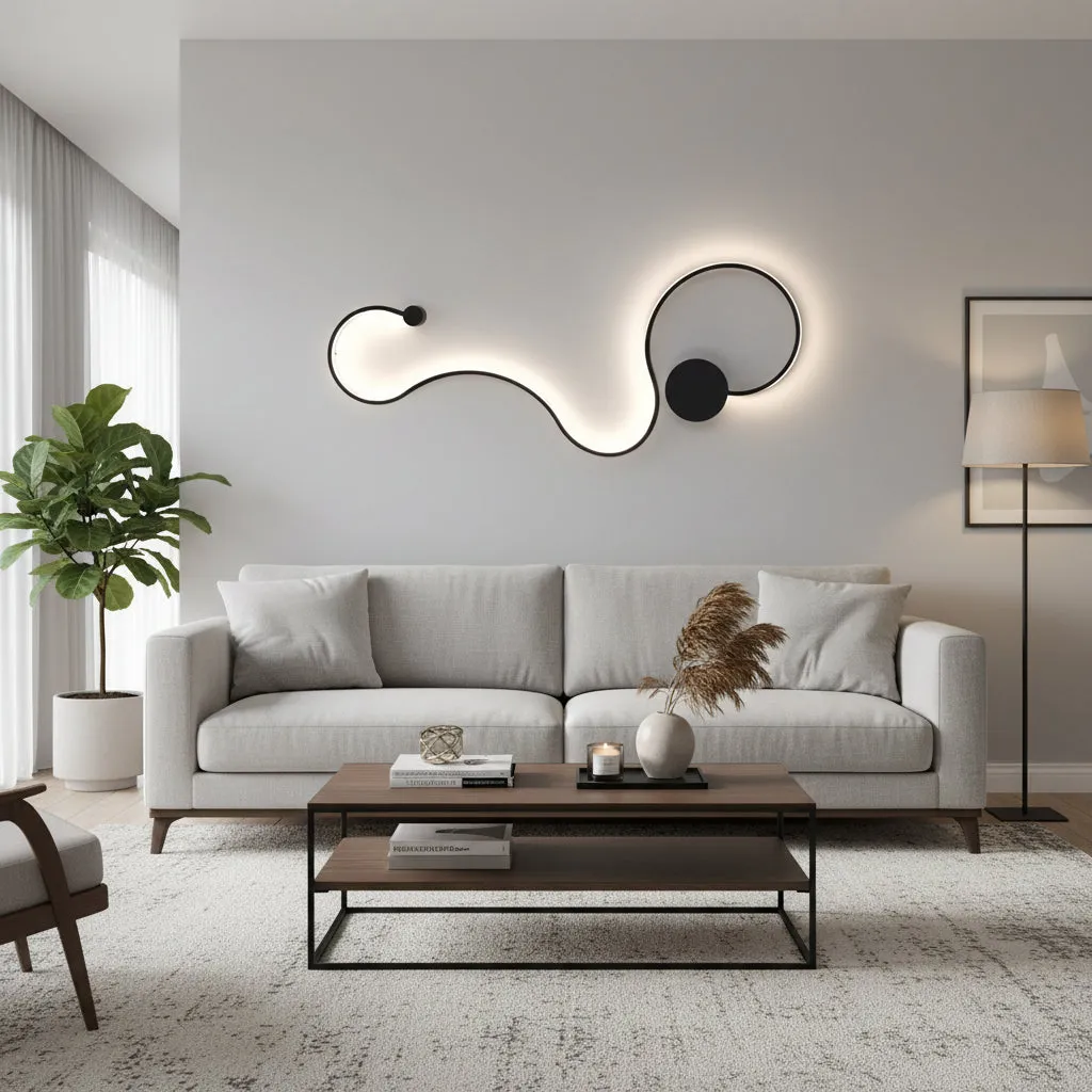 Alessandro Design Delilah 36W aplica LED neagra metal
