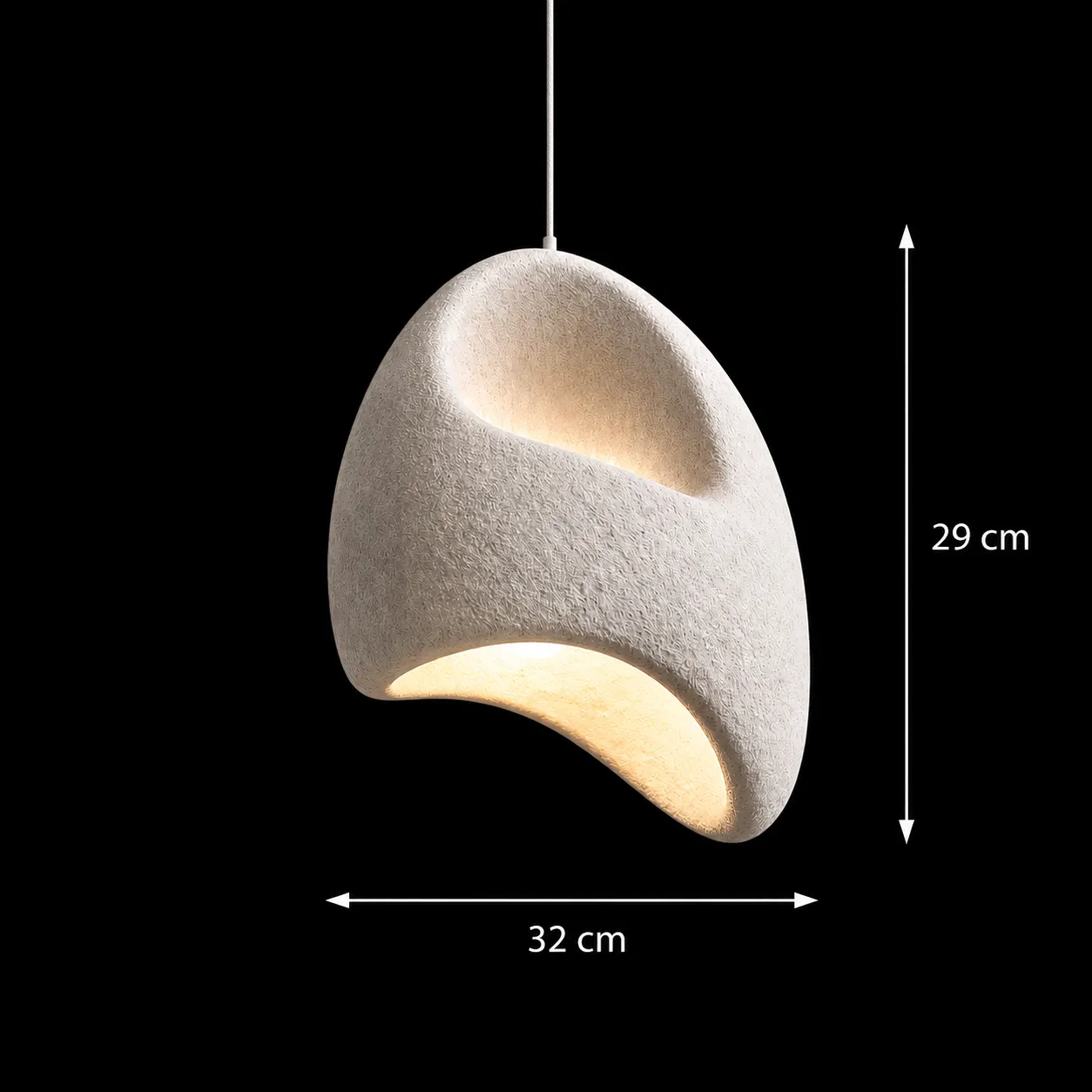 Alessandro Design VANTA lustra suspendata alba 32cm E27