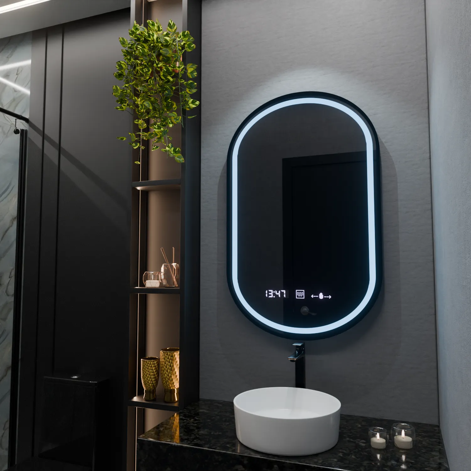 Alessandro Design Alessia Marcello oglinda LED ovala 50x80