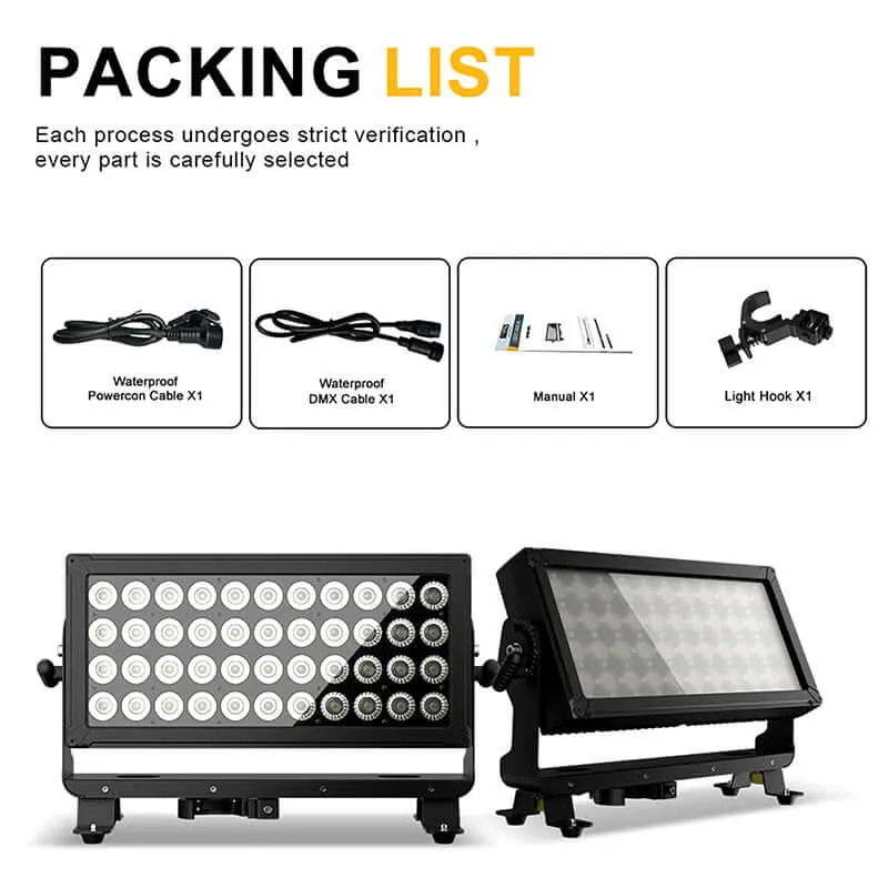 ShockCore Flood proiector LED 44x10W RGBW frost