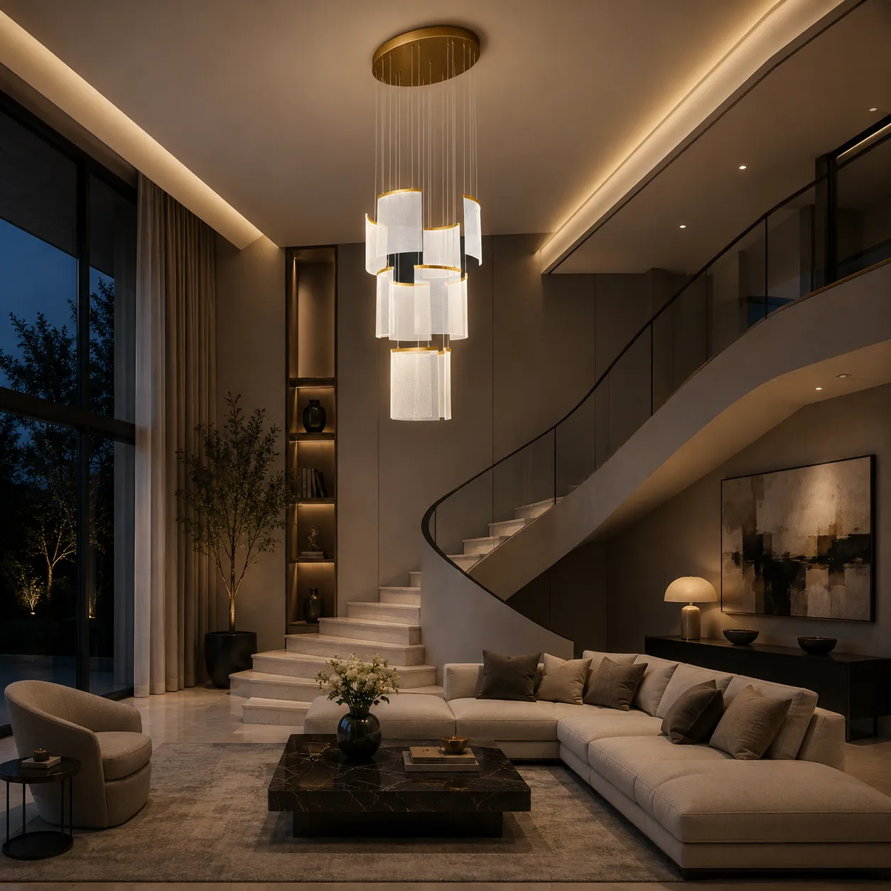 Alessandro Design Alduino candelabru LED 80cm auriu