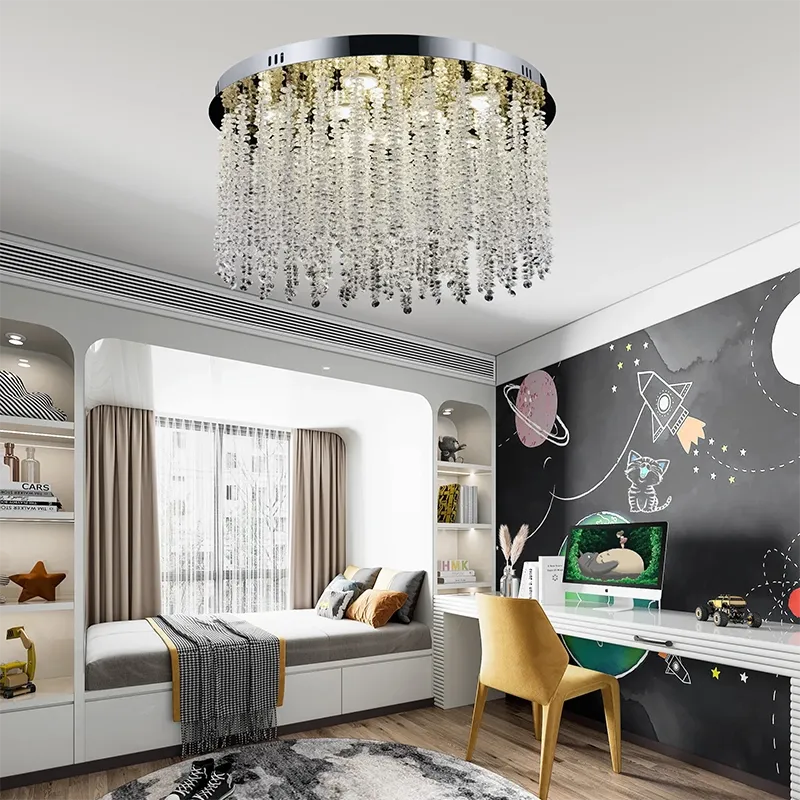 Alessandro Design LLC215/400WH lustra LED rotunda cristal aurie 22W
