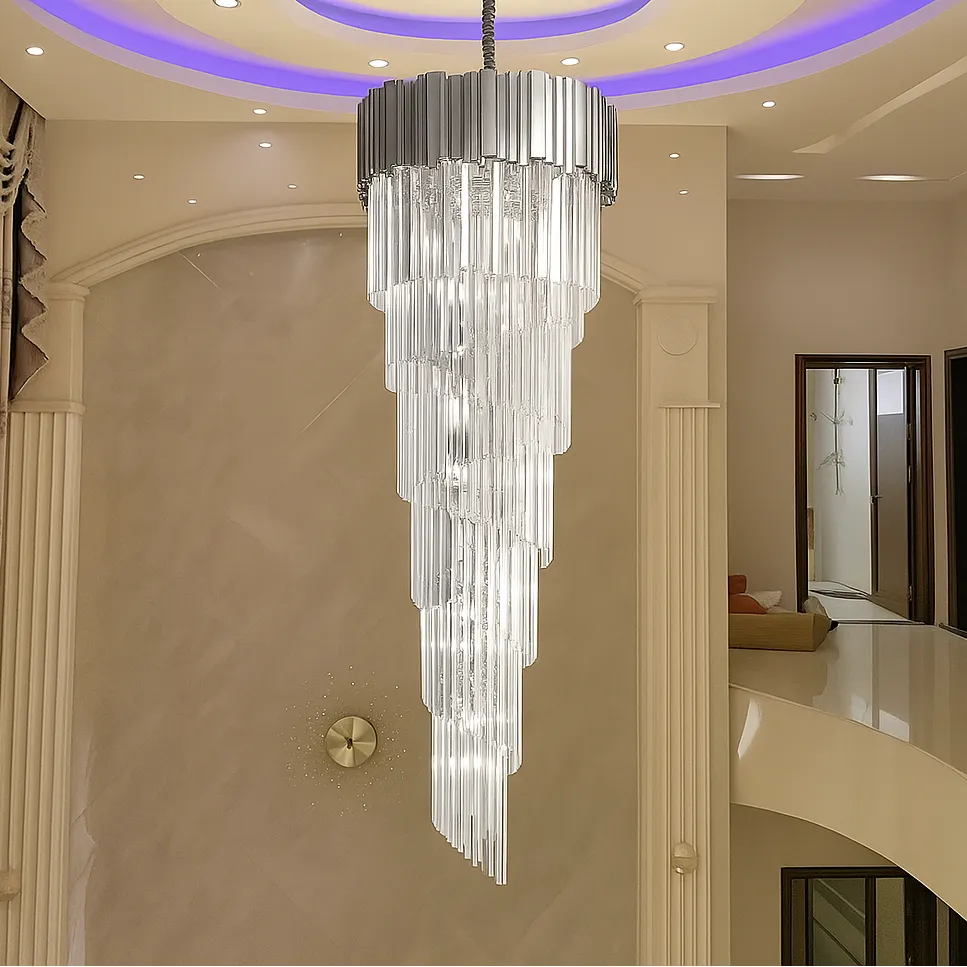 Alessandro Design BLOIS candelabru cristal argintiu E14 60cm