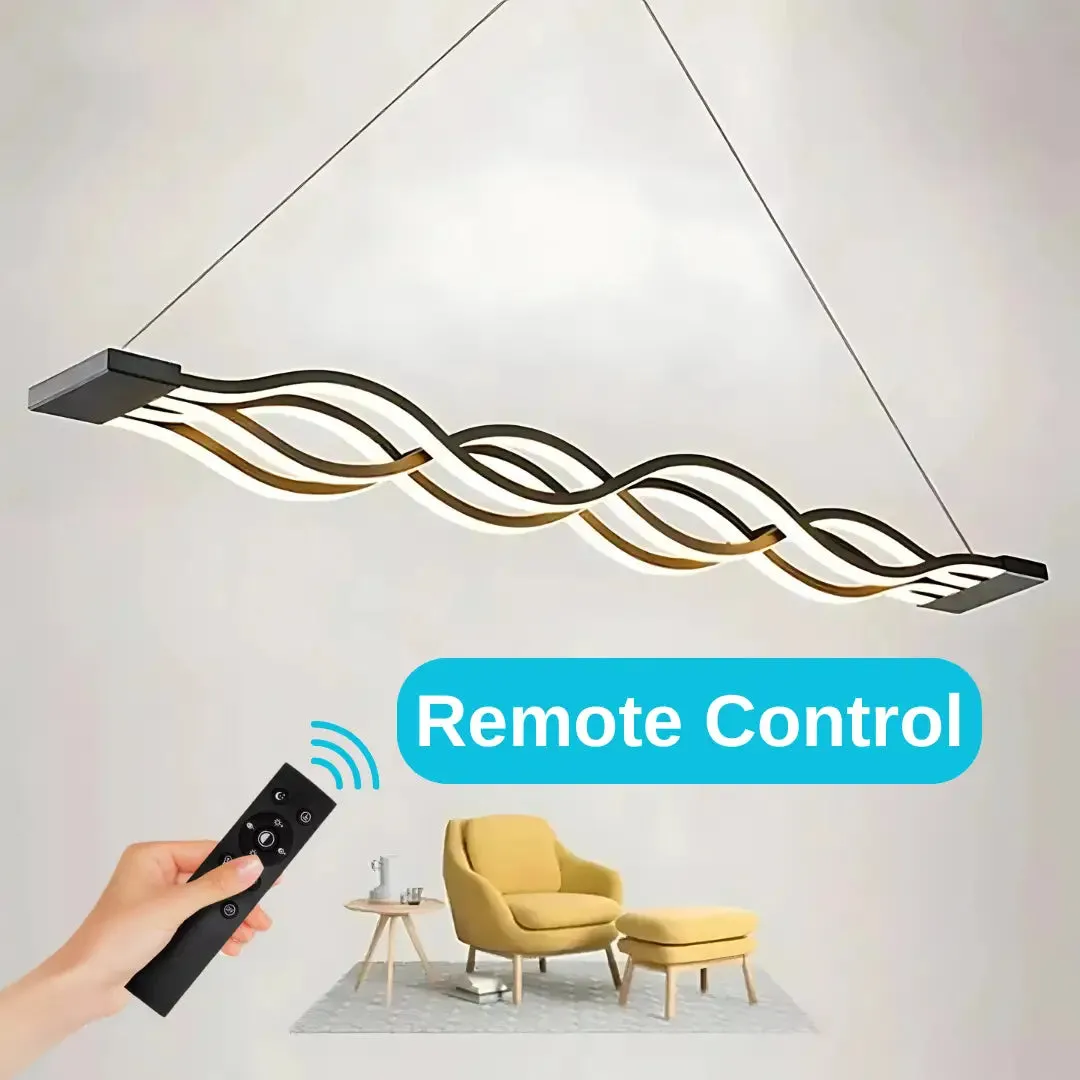 Alessandro Design WAVE lustra LED 89W neagra suspendata dimabila