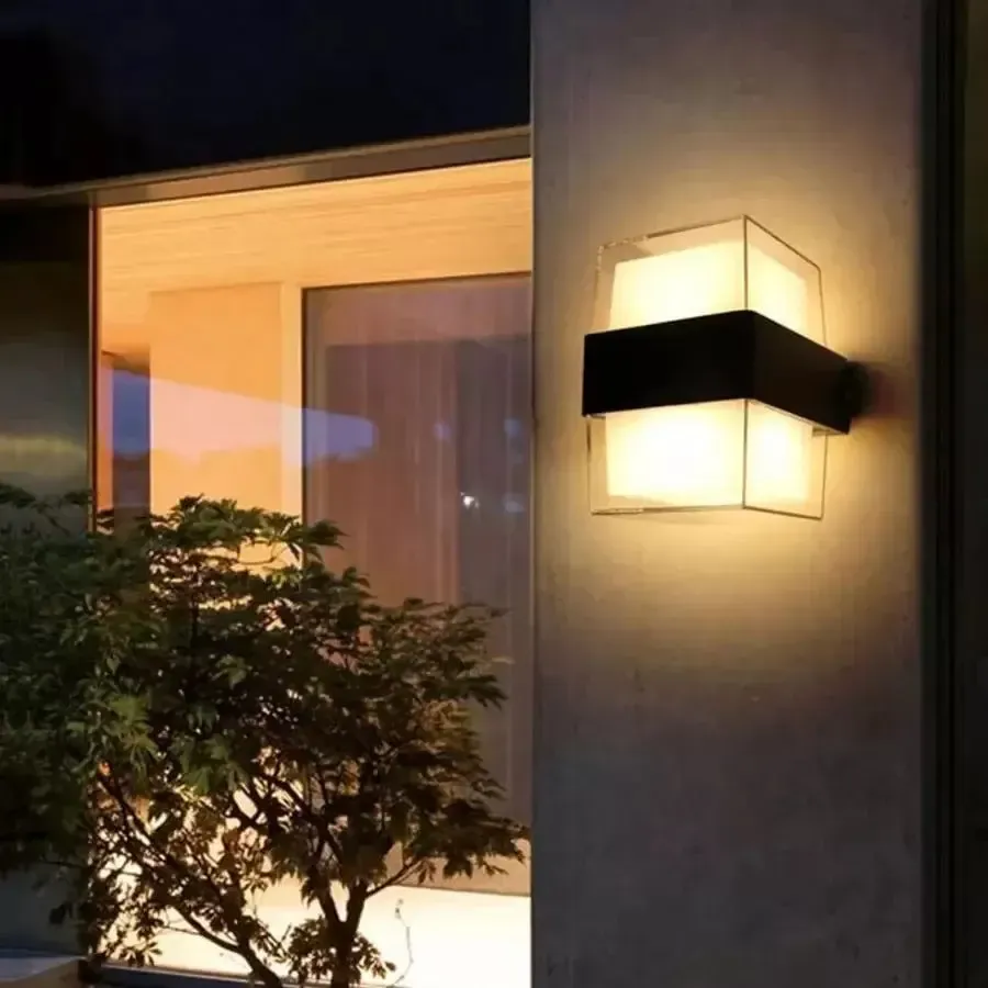 Alessandro Design Kennedy aplica exterior LED 12W alb-negru