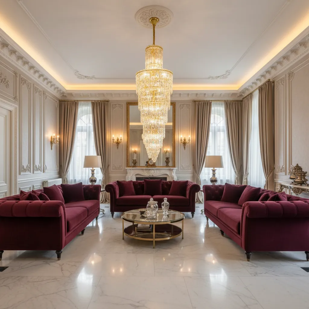 Alessandro Design FALL Magno Candelabru Cristal 27xE14 60cm Auriu
