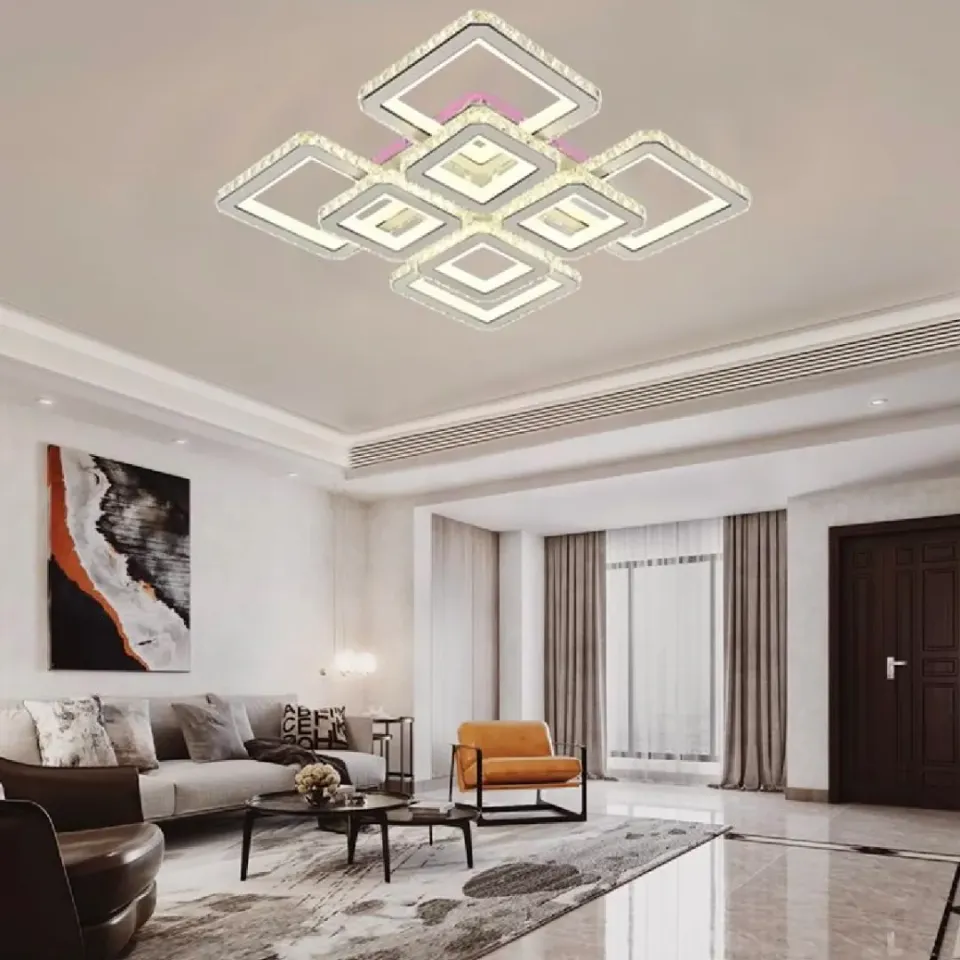 Alessandro Design LEILA lustra LED 175W alba RGB 8 patrate