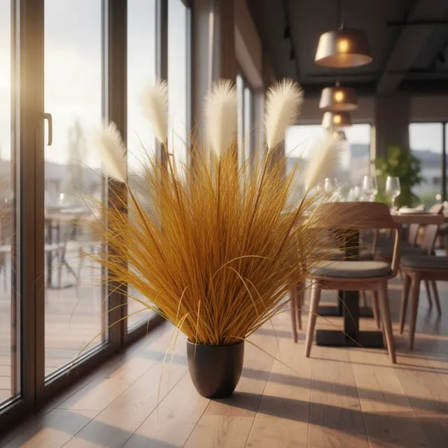 Alessandro Design iarba planta artificiala 95cm portocaliu 5 tije