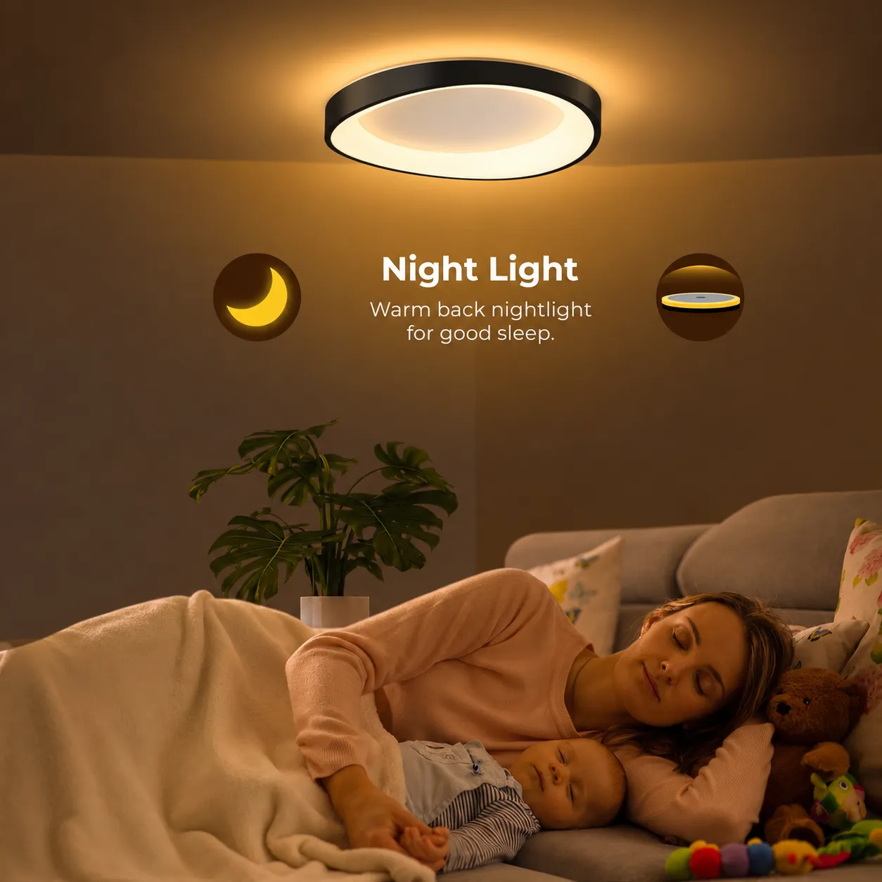 Alessandro Design PL103/520BK plafoniera LED 29W neagra 50cm
