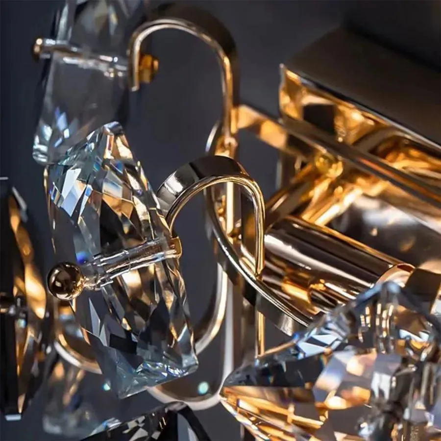 Alessandro Design Yasmina aplică perete 2xE14 crom cristal
