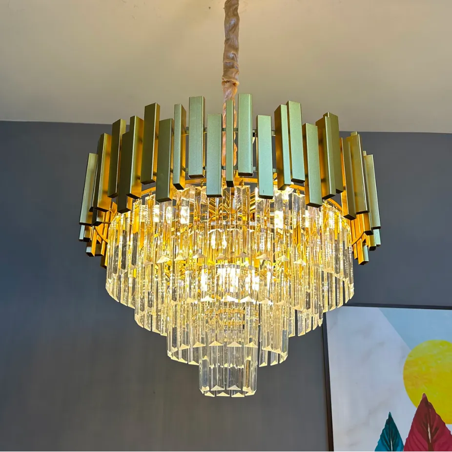 Alessandro Design Blois candelabru cristal auriu 8xE14 48cm