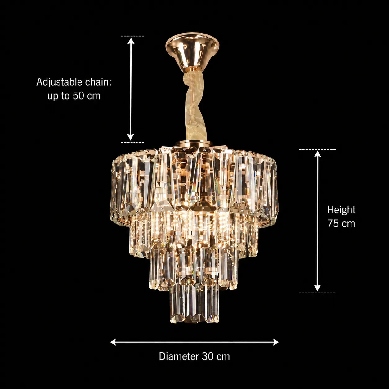 Alessandro Design Valmont Petito candelabru 3xE14 auriu