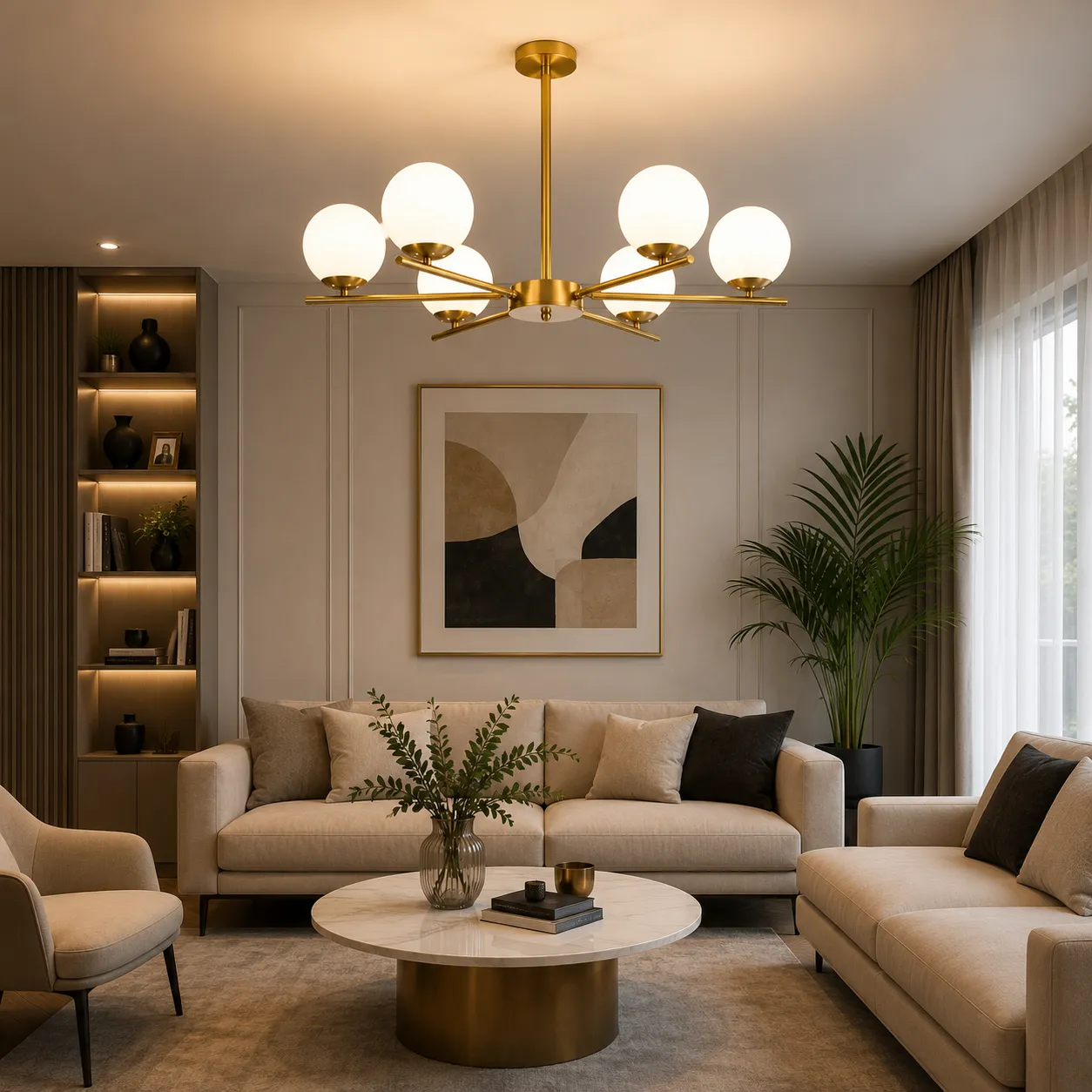 Alessandro Design Nuuk candelabru clasic 6xE27 auriu