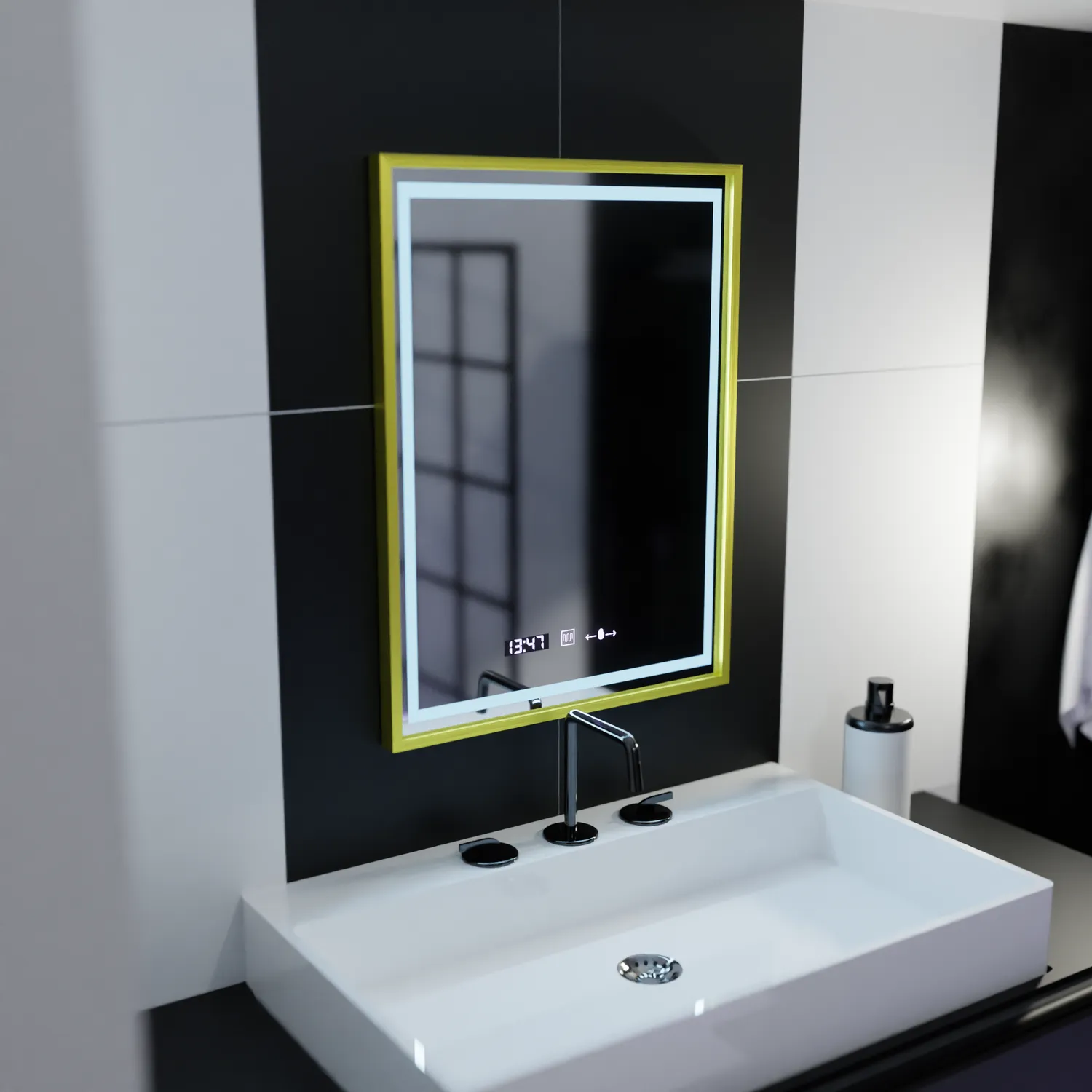 Alessandro Design Verite Royale Gold MotionGlow Marcello Oglinda LED 50x70cm