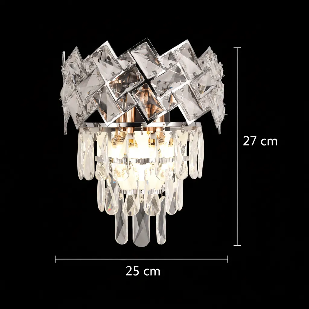 Alessandro Design Windsor aplica perete 2x E14 crom cristal