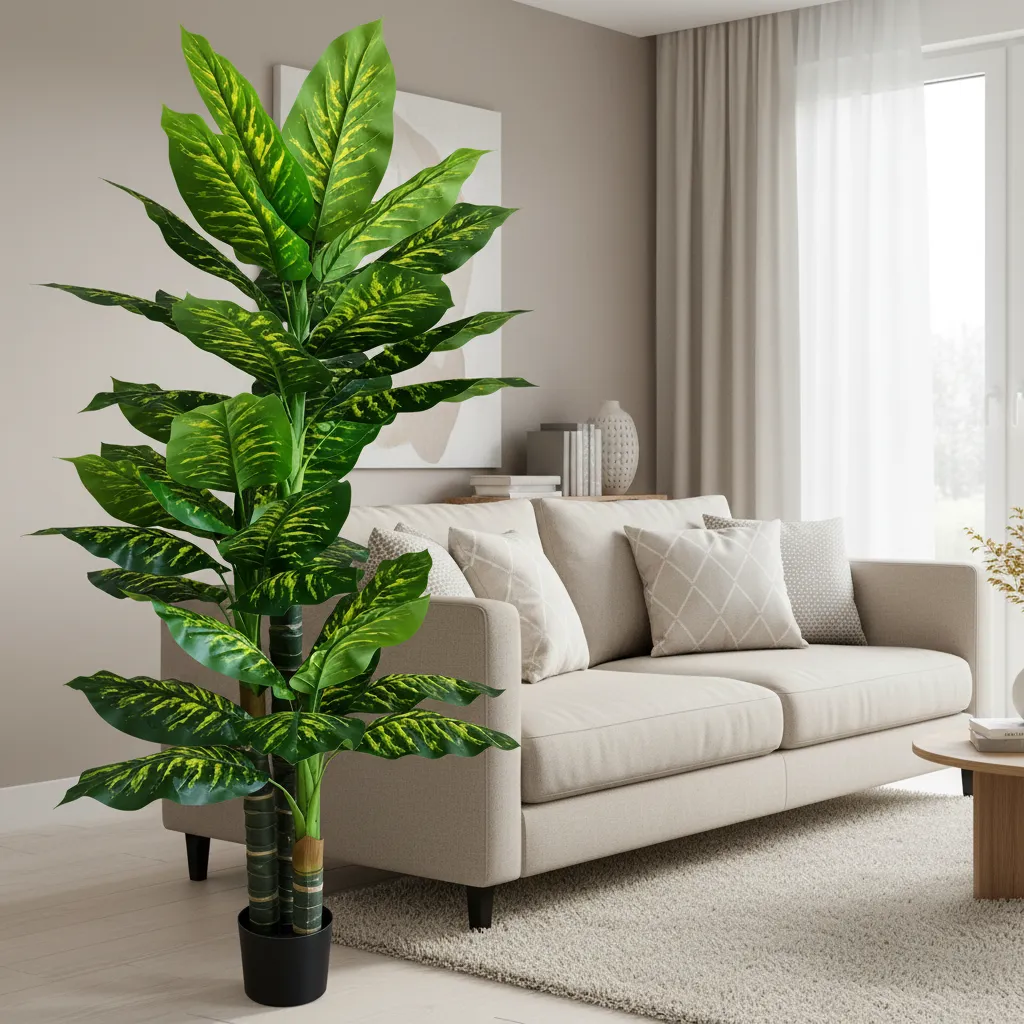 Alessandro Design Dieffenbachia plantă artificială 190 cm verde
