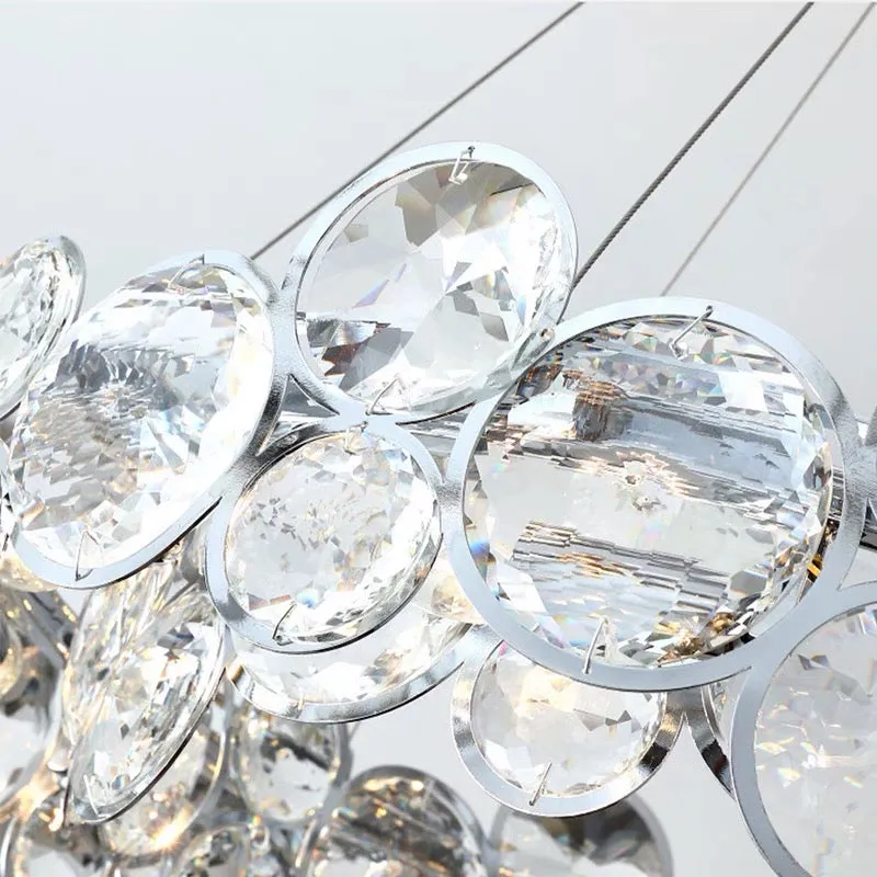 Alessandro Design Angelica candelabru cristal 6xE14 argintiu 49 cm