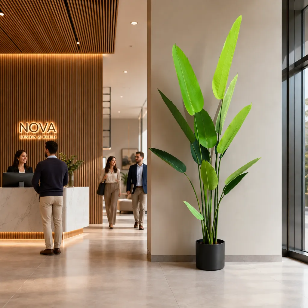 Alessandro Design Strelitzia planta artificiala 250 cm verde