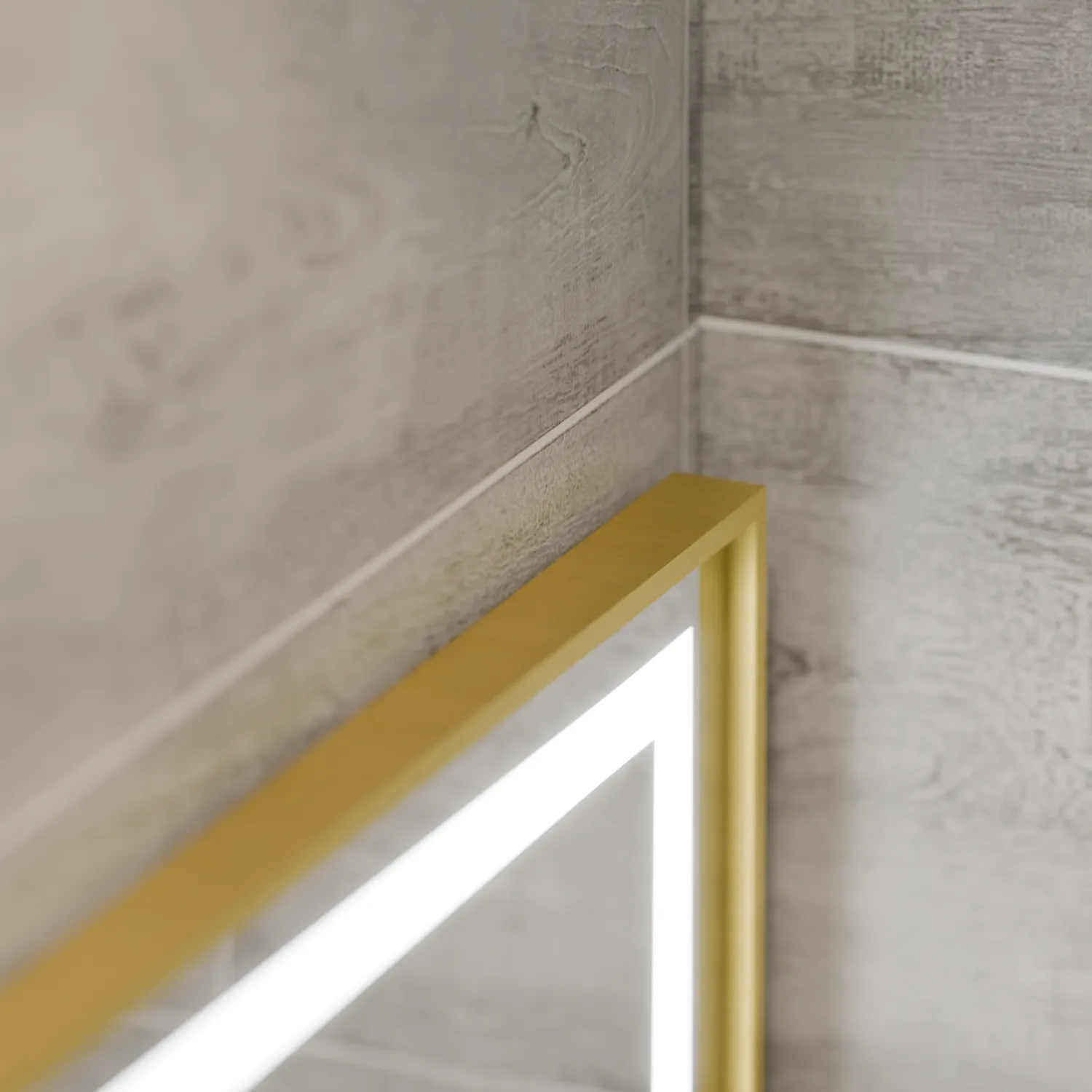 Alessandro Design Eclat oglinda LED 80x60 auriu dezaburire