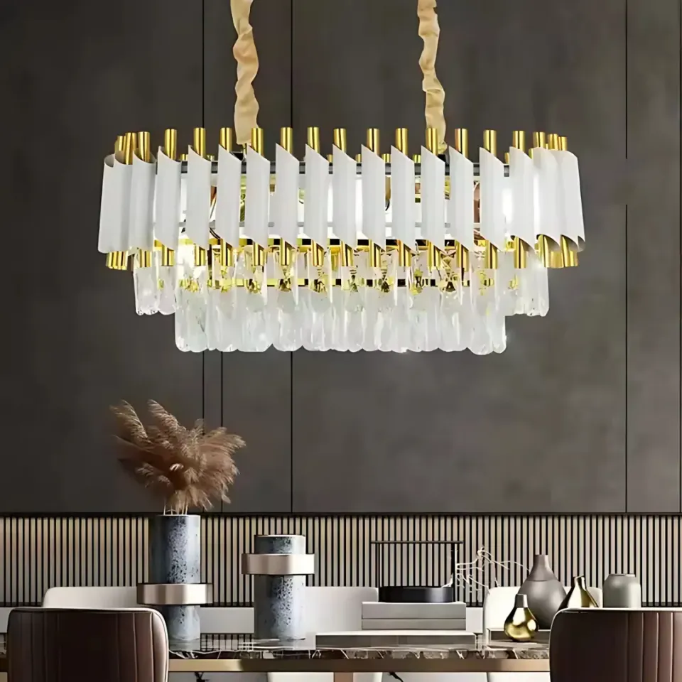 Alessandro Design VERSAILLES Regalis Candelabru Cristal 10xE14 80cm Alb