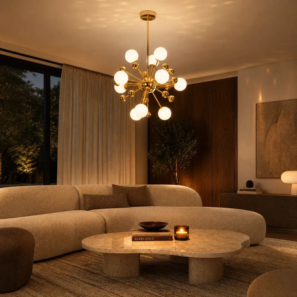 Alessandro Design Auriemma lustra 12xG9 auriu 78x107cm