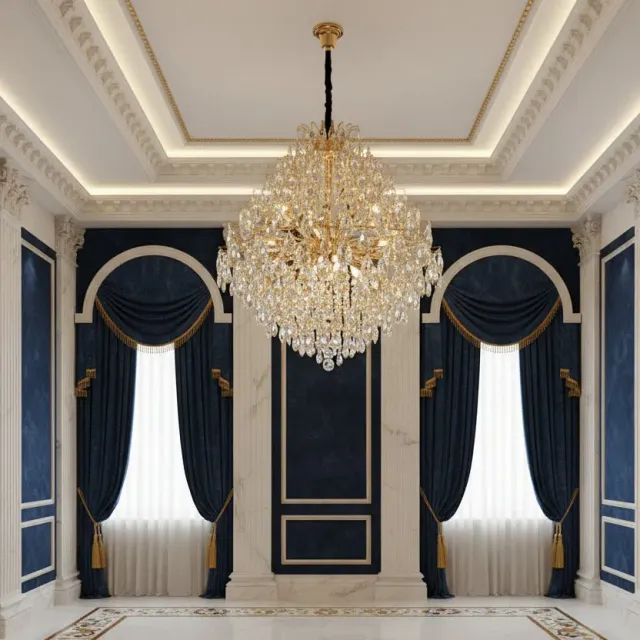 KONIG Supremo candelabru cristal 24xE14 D100 cm auriu