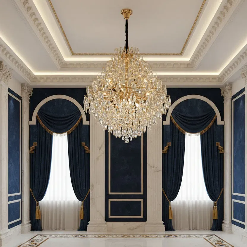 KONIG Supremo candelabru cristal 24xE14 D100 cm auriu