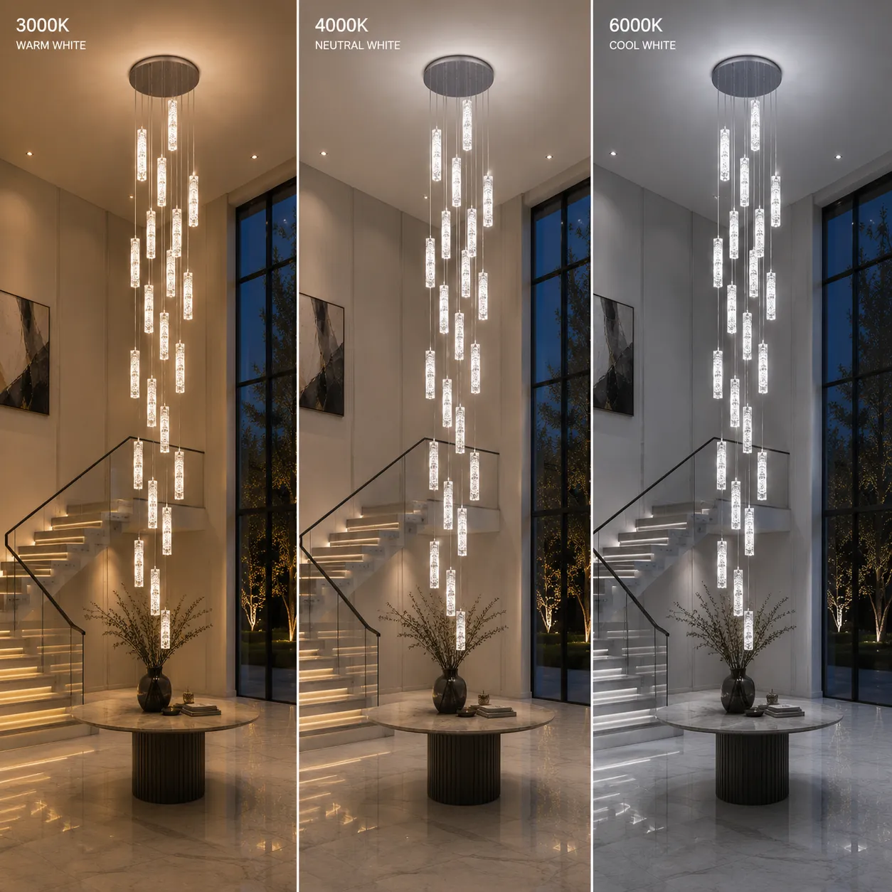 Alessandro Design Amiri lustra LED cristal crom 82W 40cm