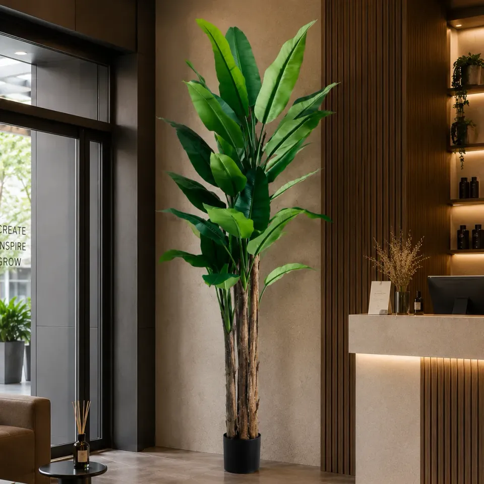 Alessandro Design Bananier planta artificiala 210cm verde 31 frunze
