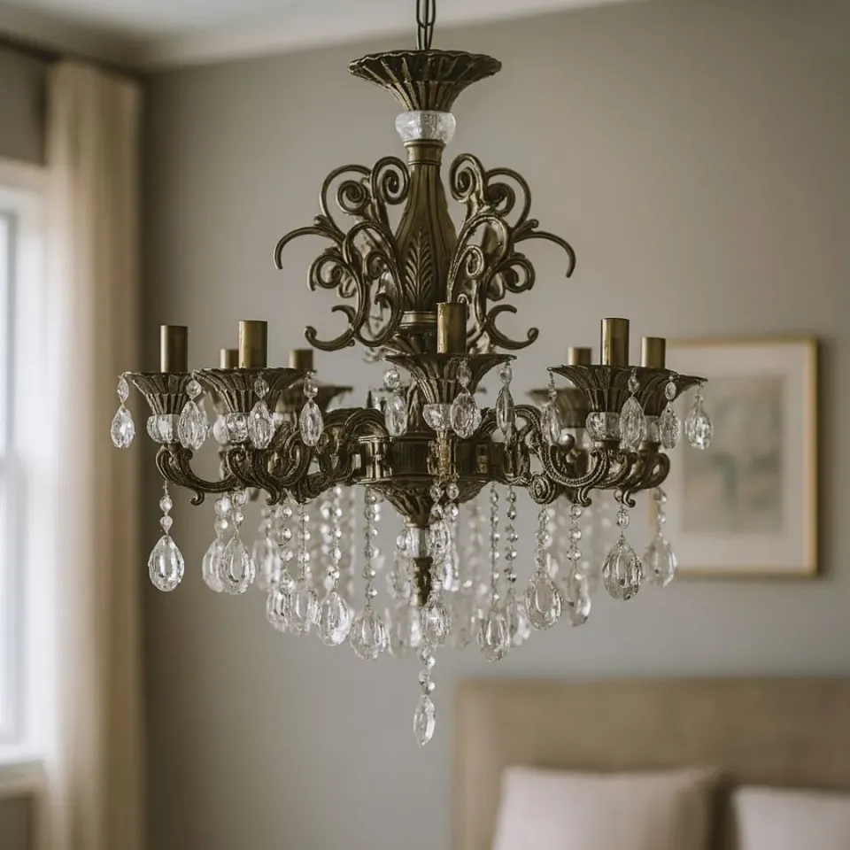 Alessandro Design Sanssouci Magno candelabru cristal 8x E14 bronz