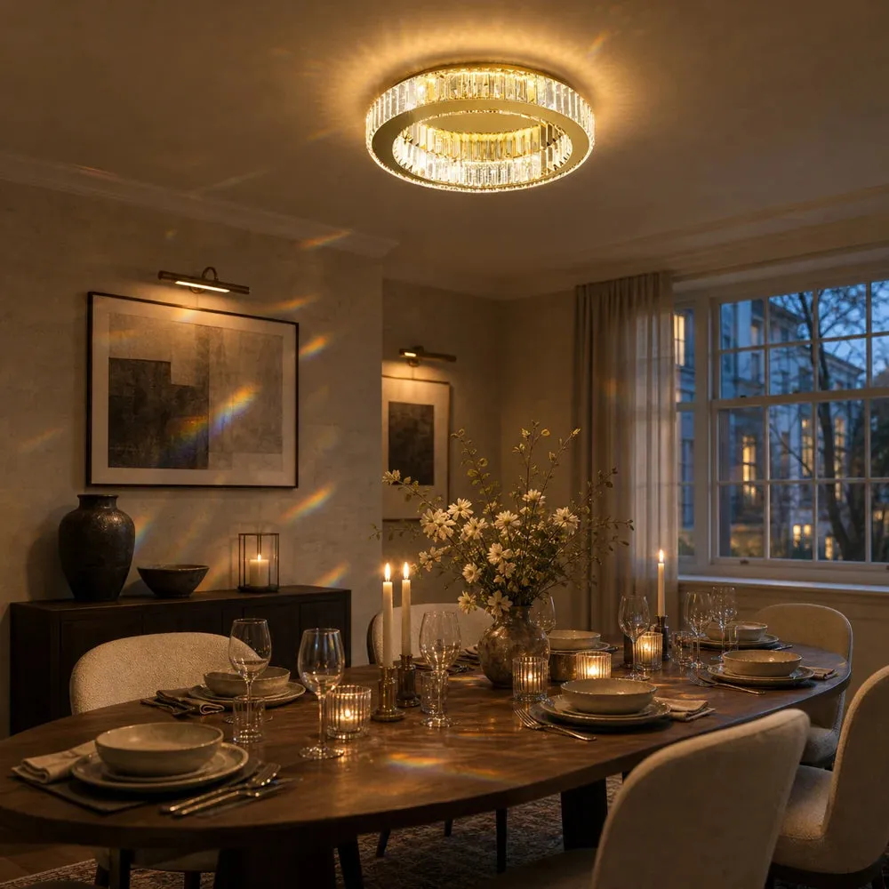 Alessandro Design Vertus 31W lustra LED aurie 50cm dimabila