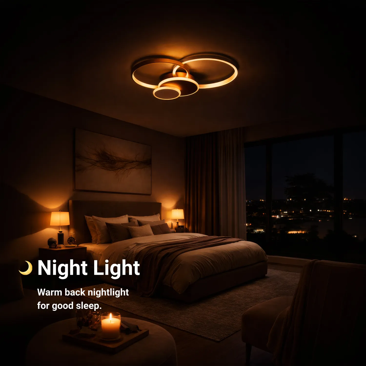 Alessandro Design KILLIAN 80W lustra LED aurie telecomanda
