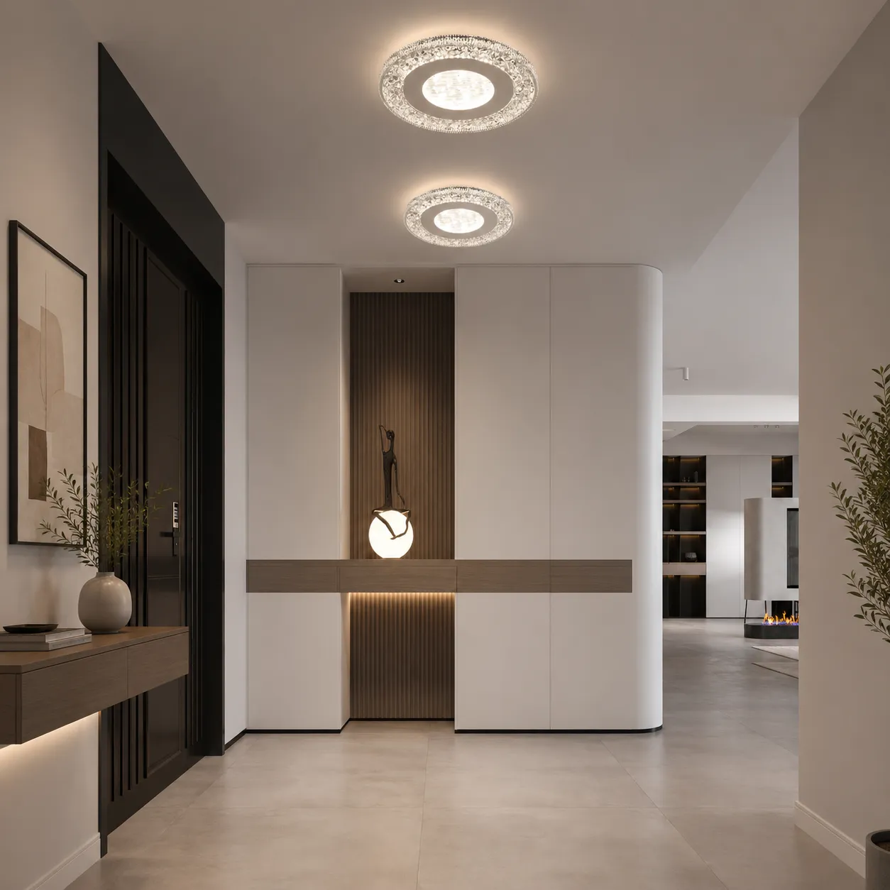 Alessandro Design Sharin lustra LED 18W alba 19cm 3 culori