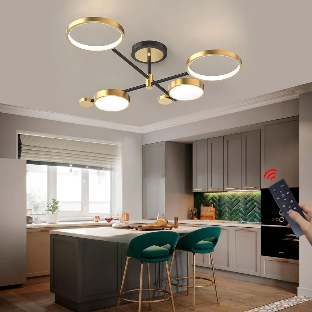 Alessandro Design Maria lustra LED cu telecomanda 22W auriu