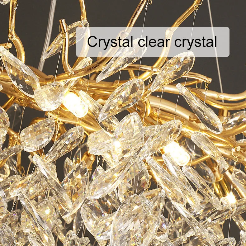 Alessandro Design Waltz Rhapsody 9xG9 candelabru cristal auriu 80cm