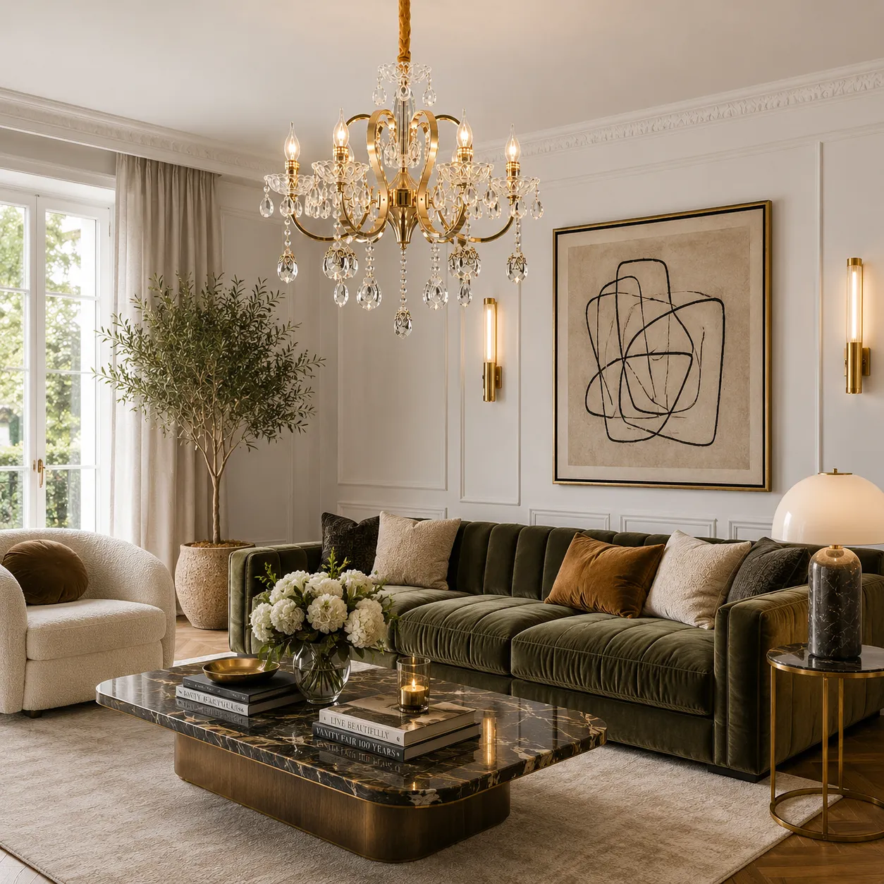 Alessandro Design PSE Magno candelabru cristal auriu E14