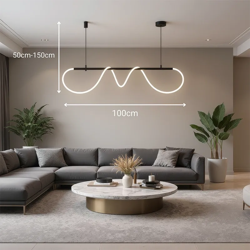 Alessandro Design DIVINO lustra LED 24W neagra silicon flexibil