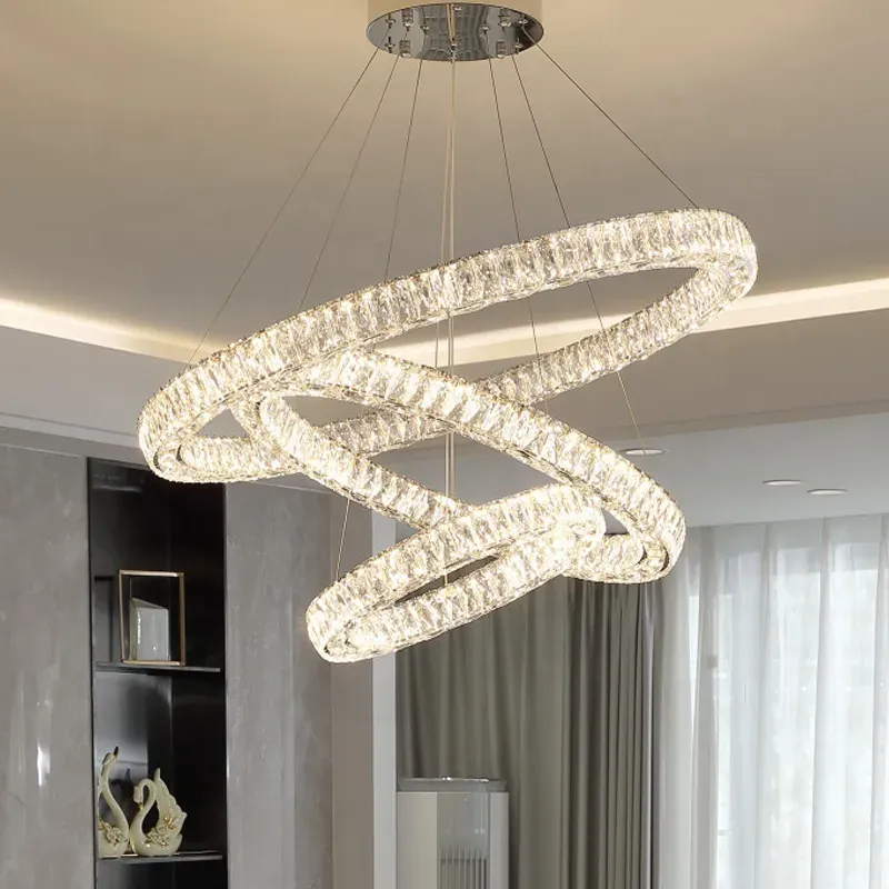 Alessandro Design Cayden lustra LED 200W crom 3 cercuri
