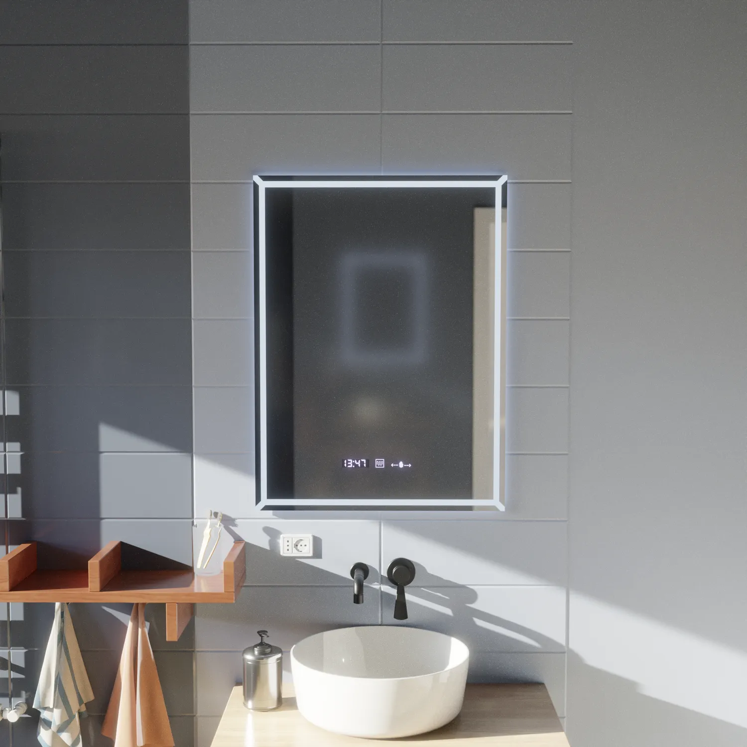 Alessandro Design Marcello VillayTouch oglinda LED 60x80cm antiaburire