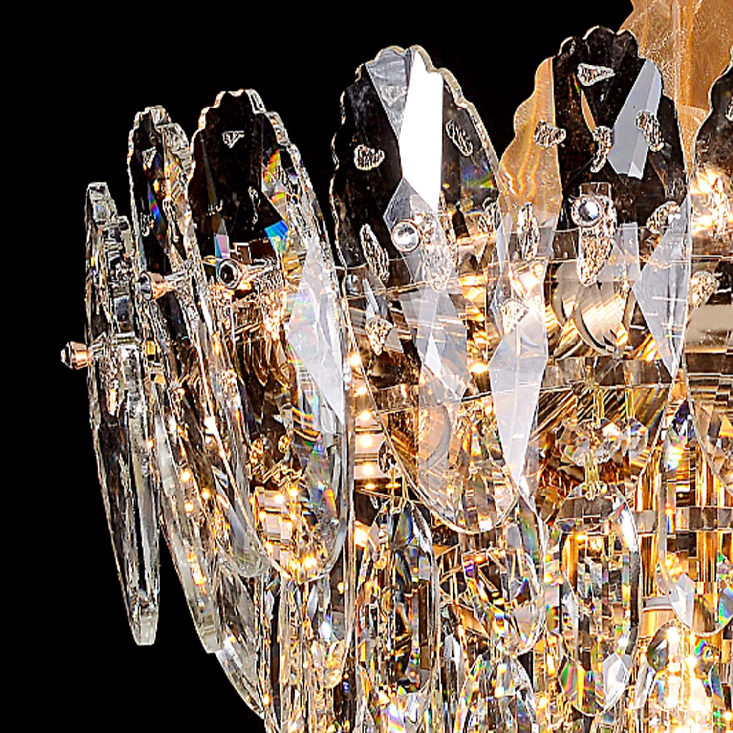 Alessandro Design Aurelius Nobile candelabru cristal 7xE14 auriu 40cm