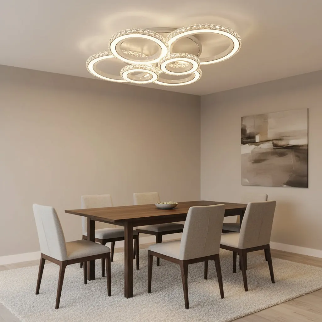 Alessandro Design Nova Rotonda lustra LED alba 145W RGB