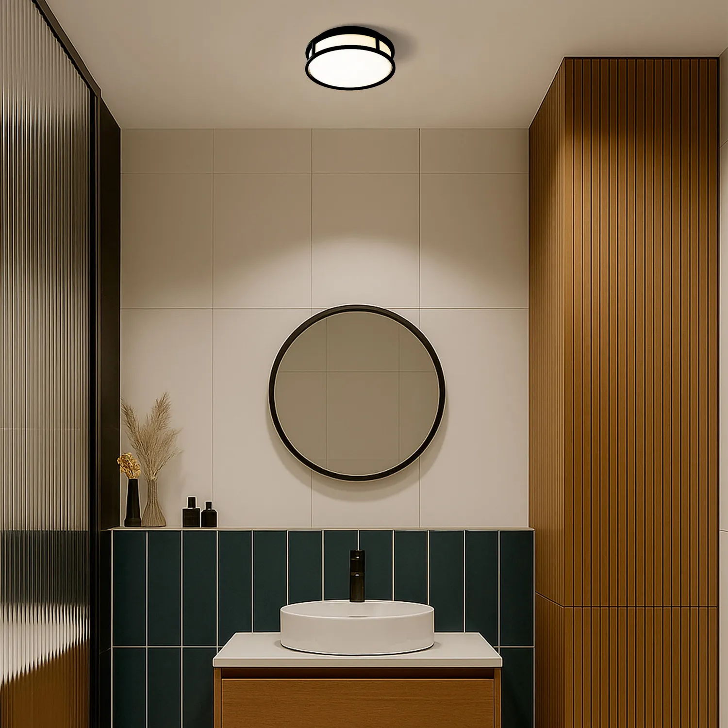 Rendl Grande LED 25 plafoniera baie neagra LED