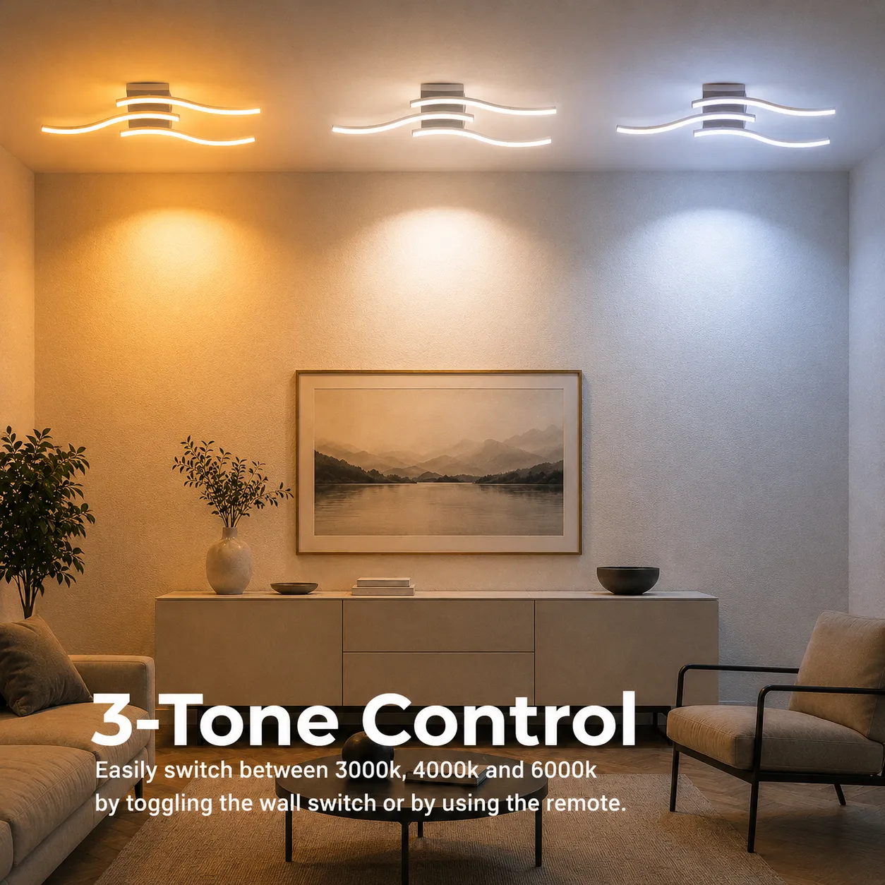 Alessandro Design Anadyr lustra LED alba 3 brate 29W dimabila
